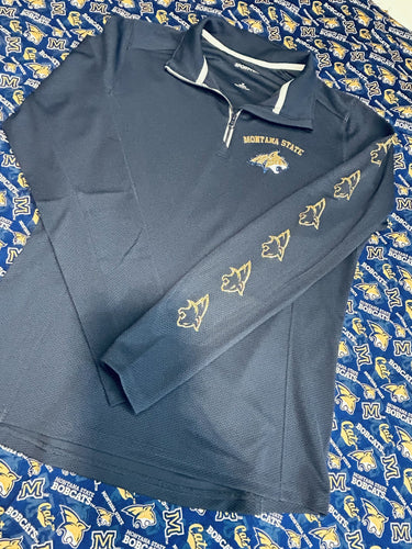 BOBCAT WOMENS 1/4 ZIP WITH MONTANA STATE BOBCAT