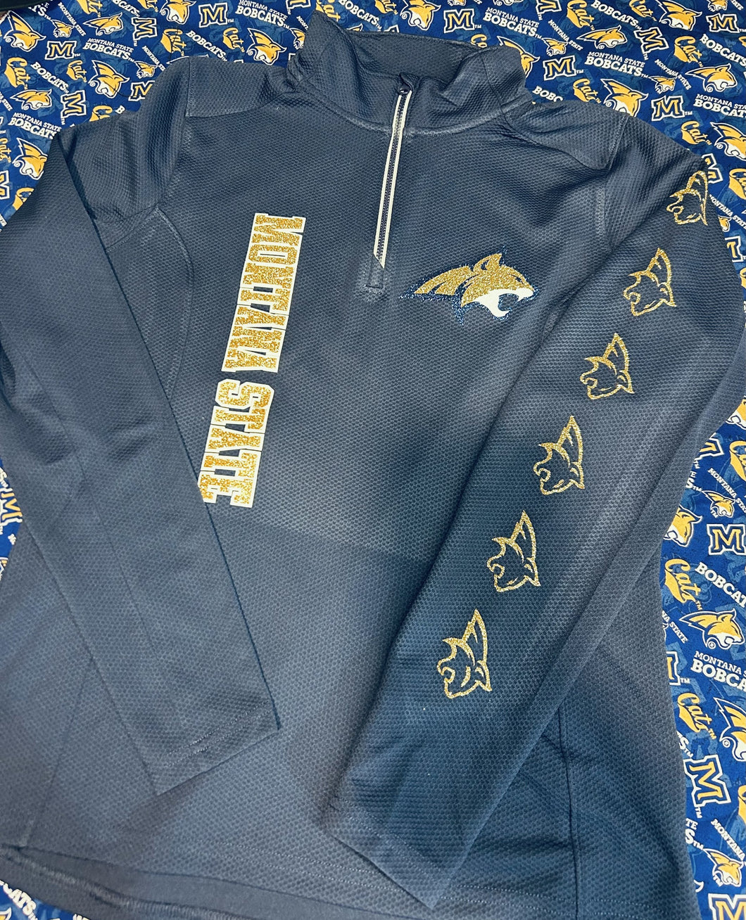 BOBCAT WOMEN 1/4 ZIP WITH MONTANA STATE BOBCAT