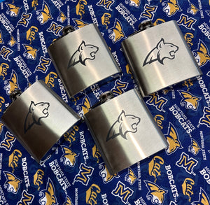 Bobcat Metal Flask