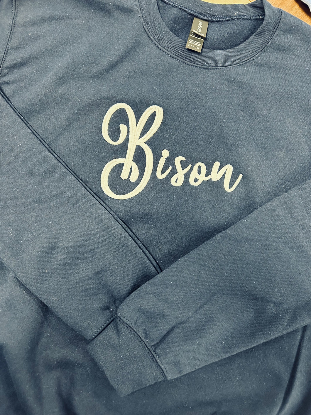 Bison 3D Puff Crew neck