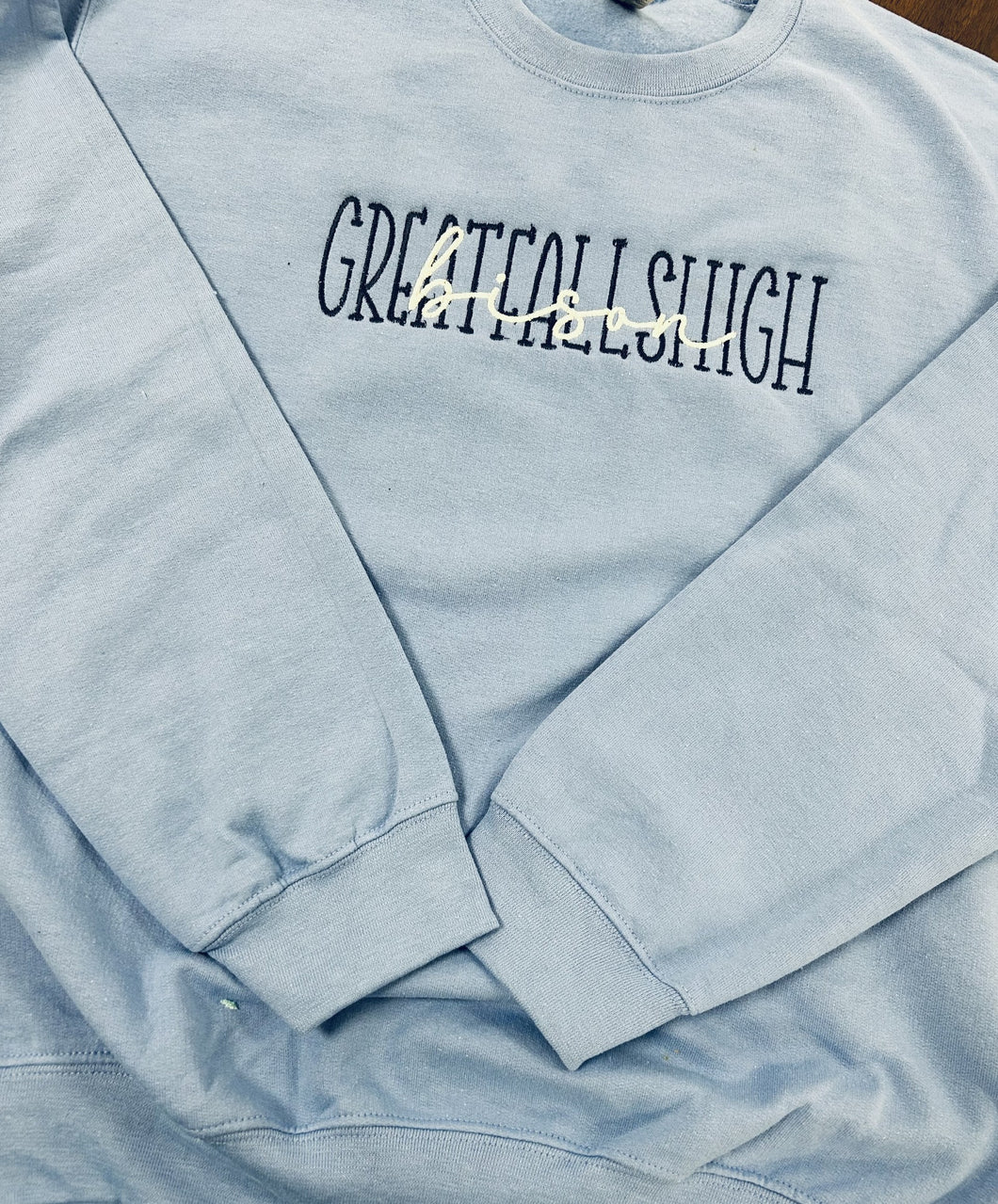 Great Falls High Bison Embroidered Hoody