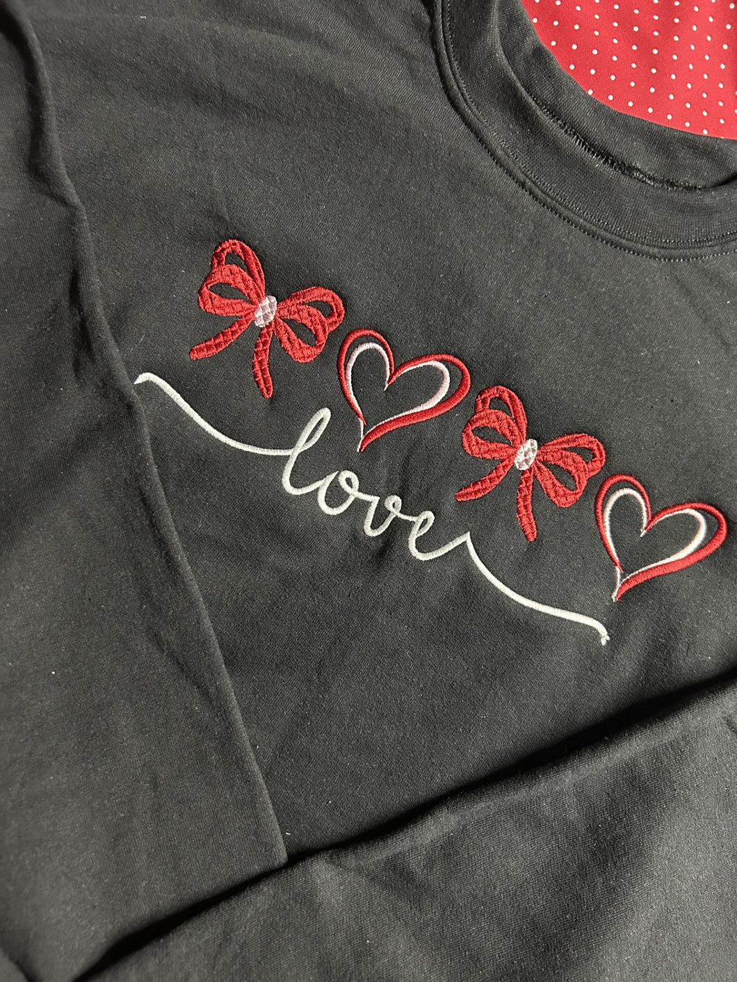 Valentine Hearts and Bow Design